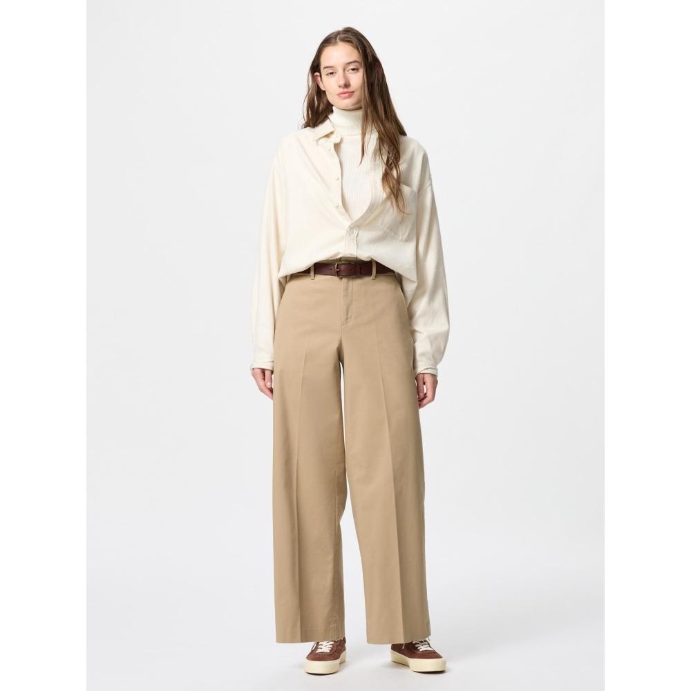 Uniqlo Широкие брюки чинос, длина штанины 77 см, длинная длина